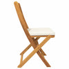 Sammenleggbart stol med pute 6 pcs Hvit 49 x 57.5 x 92cm