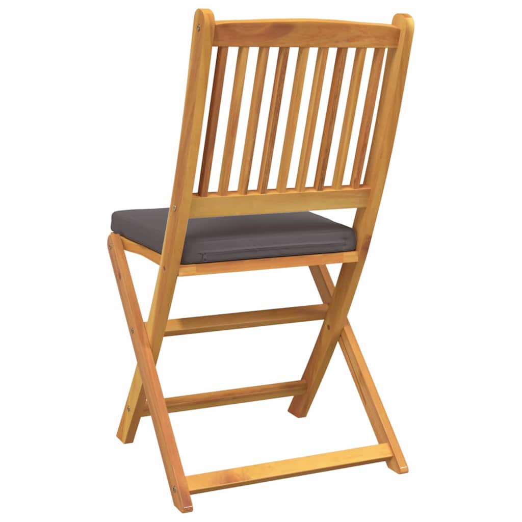 Sammenleggbart stol med pute Folding 6 pcs Grå 49 x 57.5 x 92cm