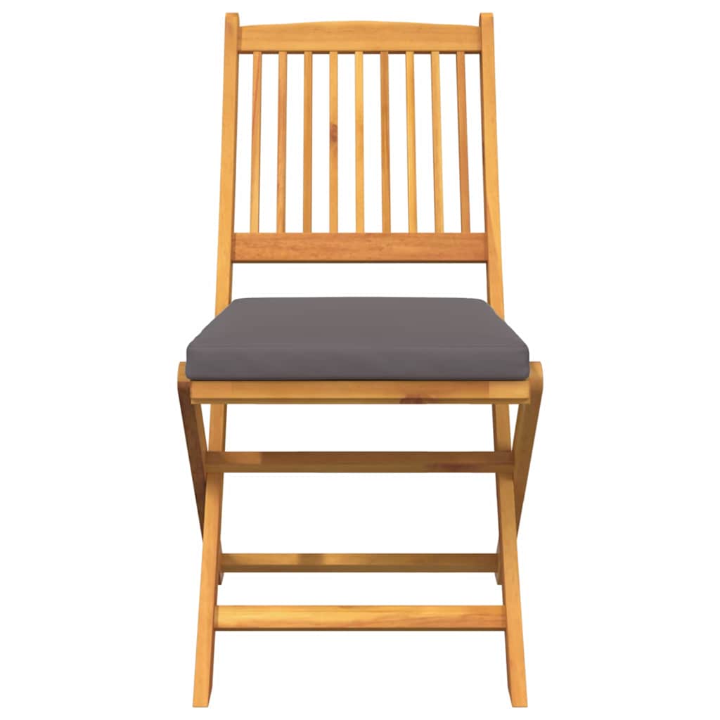 Sammenleggbart stol med pute Folding 6 pcs Grå 49 x 57.5 x 92cm