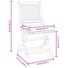 Sammenleggbart stol med pute Folding 6 pcs Grå 49 x 57.5 x 92cm