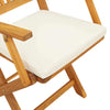 Sammenleggbart stol med pute 6 pcs Hvit 49 x 57.5 x 92cm