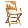 Sammenleggbart stol med pute 6 pcs Hvit 49 x 57.5 x 92cm