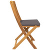 Sammenleggbart stol med pute Folding 8 pcs Grå 49 x 57.5 x 92cm
