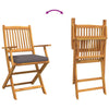 Sammenleggbart stol med pute Folding 8 pcs Grå 49 x 57.5 x 92cm