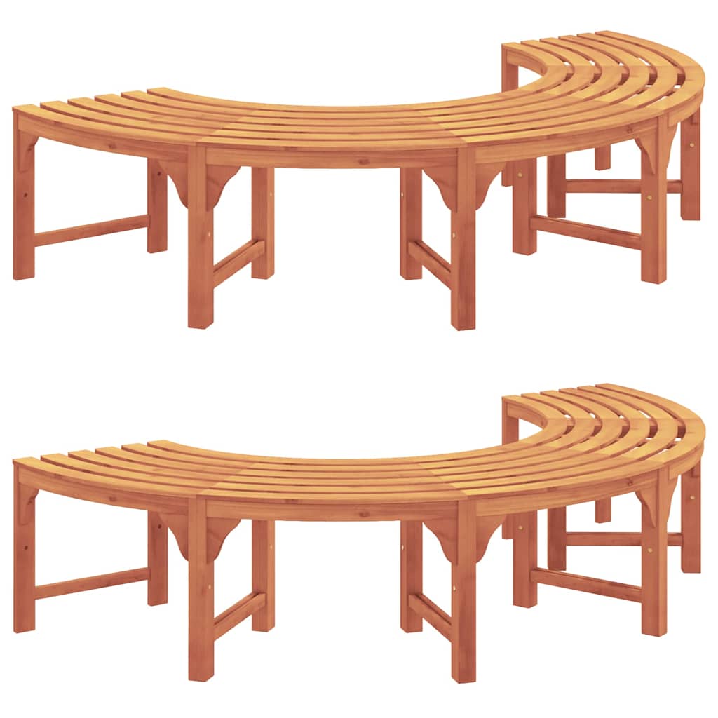 Trebens 2 pcs Naturlig 160 x 80 x 45cm Solid Eucalyptus Tre