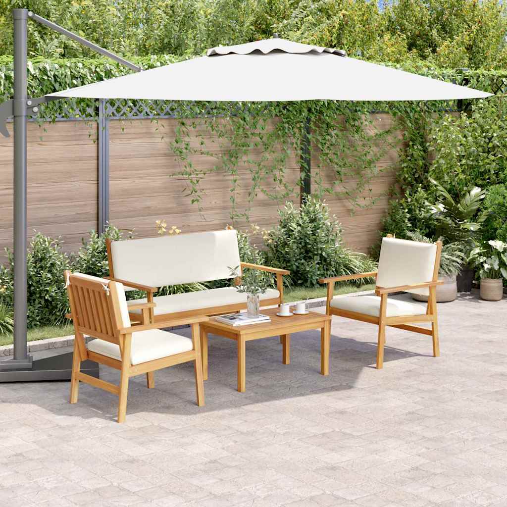 Hagesofa Set 4 pcs Brun 75 x 45 x 38cm Massivt akasietre