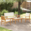 Hagesofa Set 4 pcs Brun 75 x 45 x 38cm Massivt akasietre