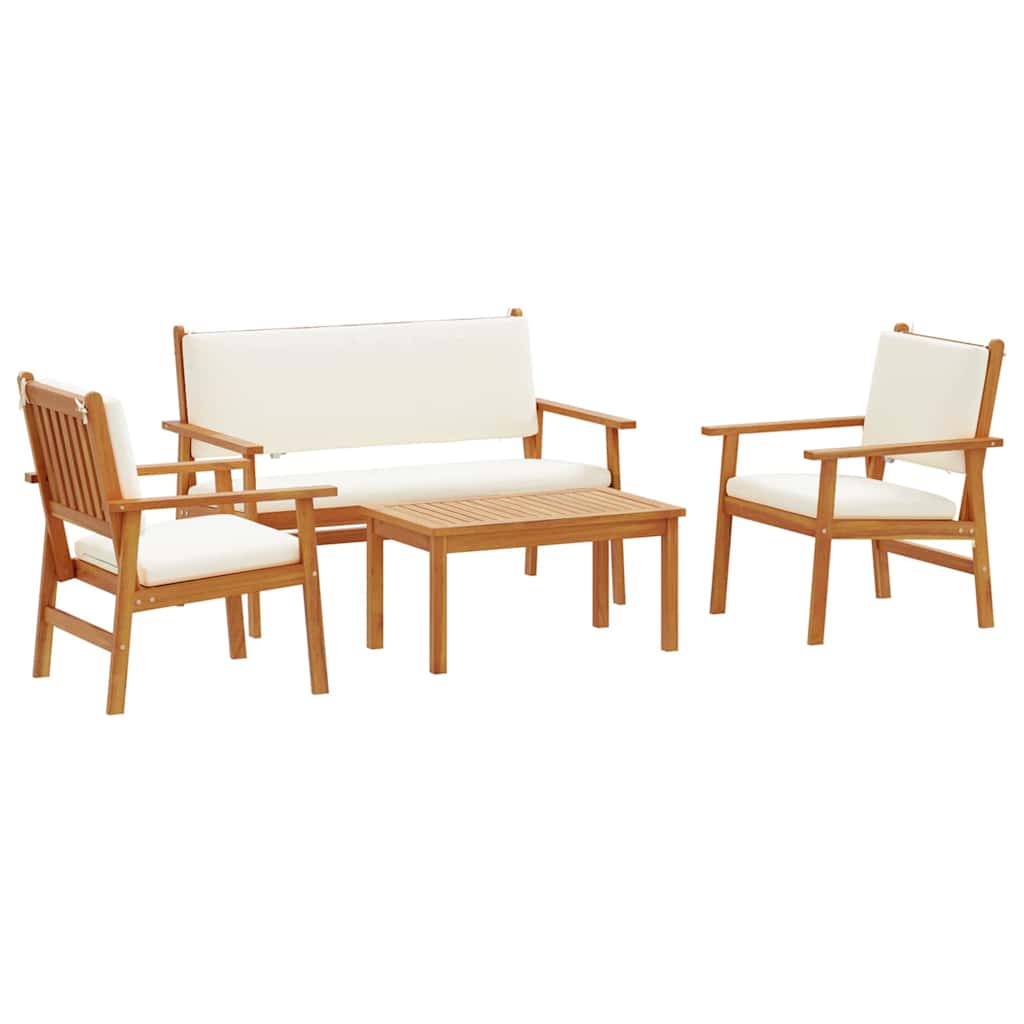 Hagesofa Set 4 pcs Brun 75 x 45 x 38cm Massivt akasietre