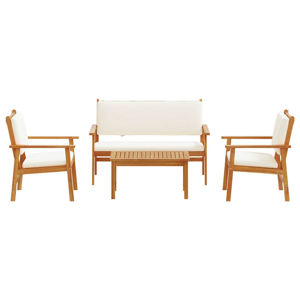 Hagesofa Set 4 pcs Brun 75 x 45 x 38cm Massivt akasietre