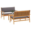 Hagesofa Set 3 pcs Brun 75 x 45 x 38cm Massivt akasietre