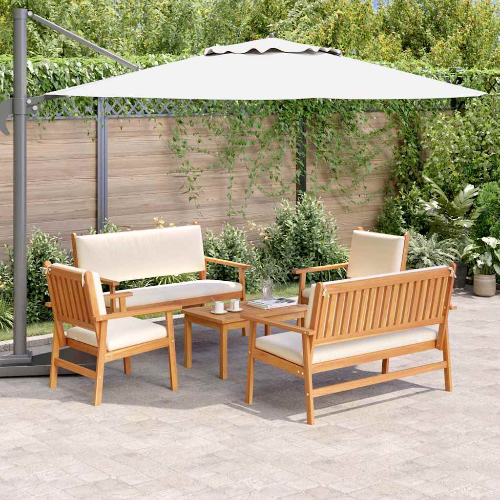 Hagesofa Set 5 pcs Brun 75 x 45 x 38cm Massivt akasietre