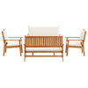 Hagesofa Set 5 pcs Brun 75 x 45 x 38cm Massivt akasietre