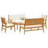 Hagesofa Set 5 pcs Brun 75 x 45 x 38cm Massivt akasietre