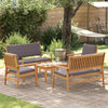 Hagesofa Set 5 pcs Brun 75 x 45 x 38cm Massivt akasietre