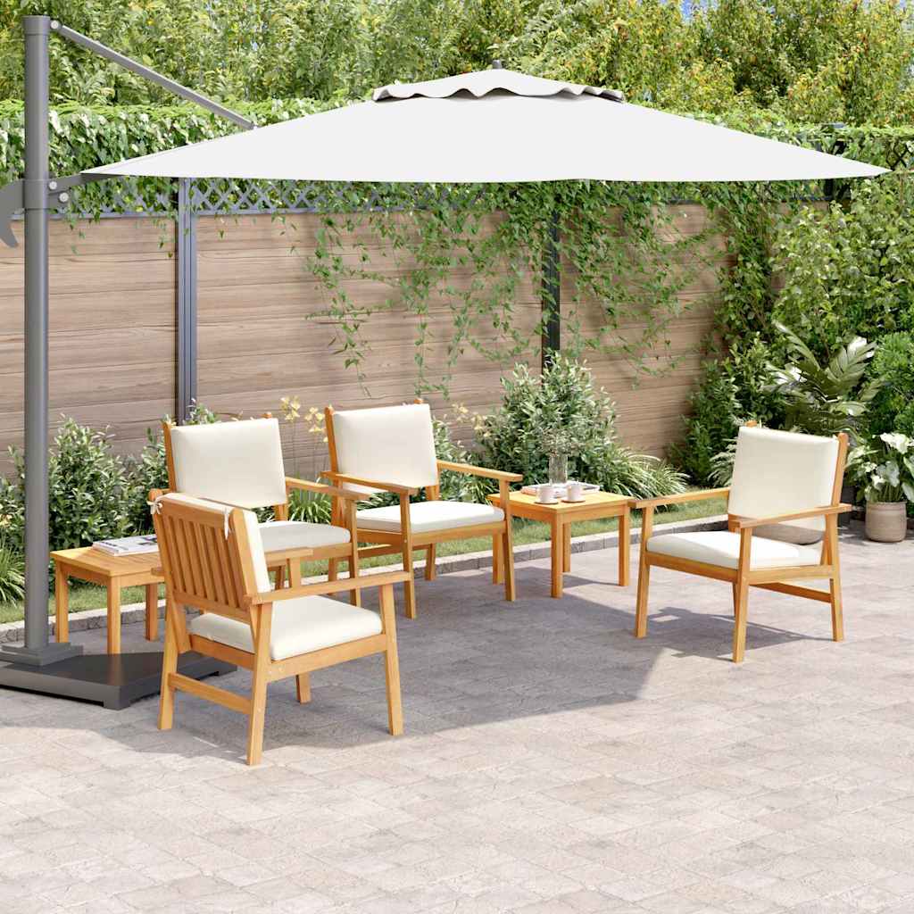 Hagesofa Set 6 pcs Brun 45 x 45 x 38cm Massivt akasietre