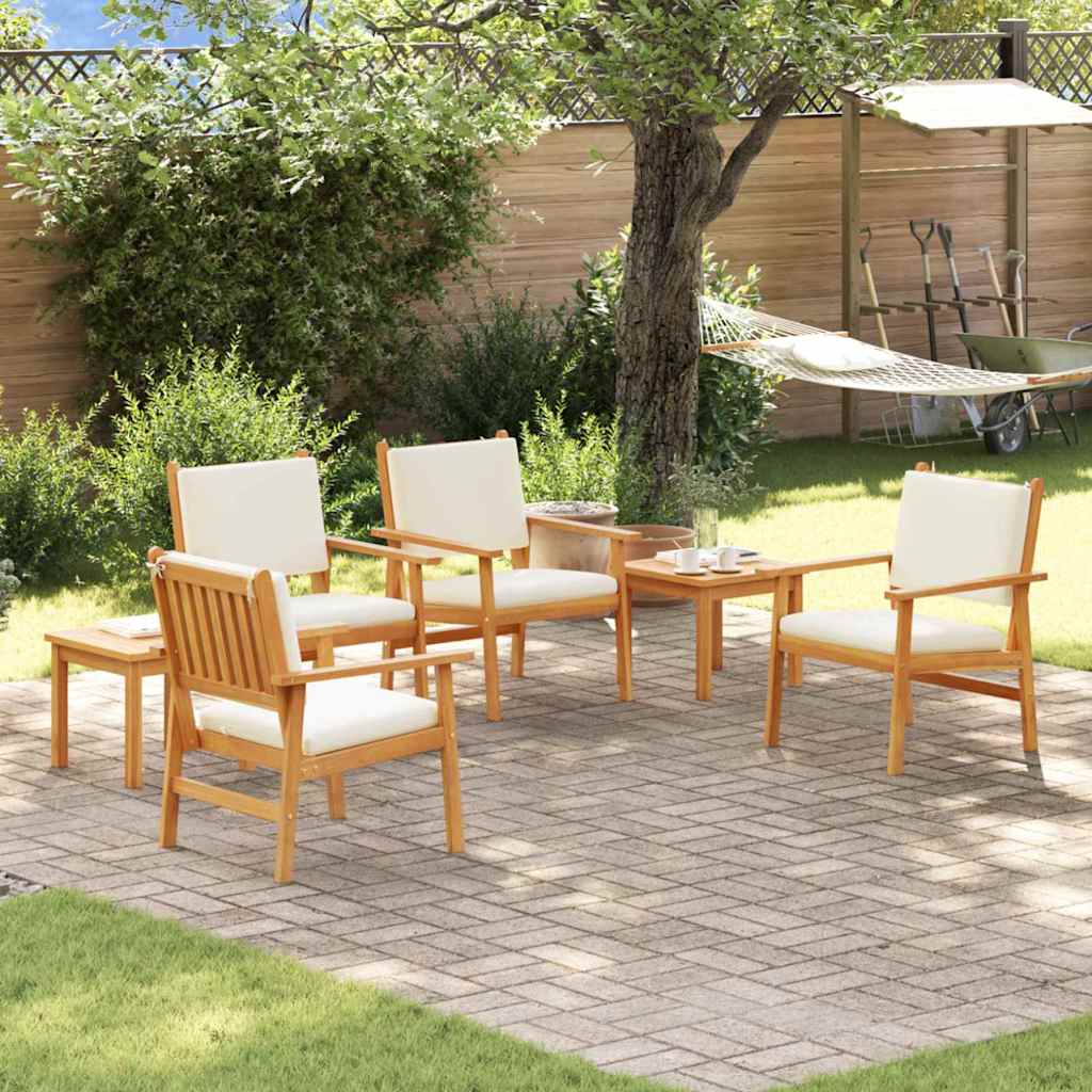 Hagesofa Set 6 pcs Brun 45 x 45 x 38cm Massivt akasietre