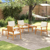 Hagesofa Set 6 pcs Brun 45 x 45 x 38cm Massivt akasietre