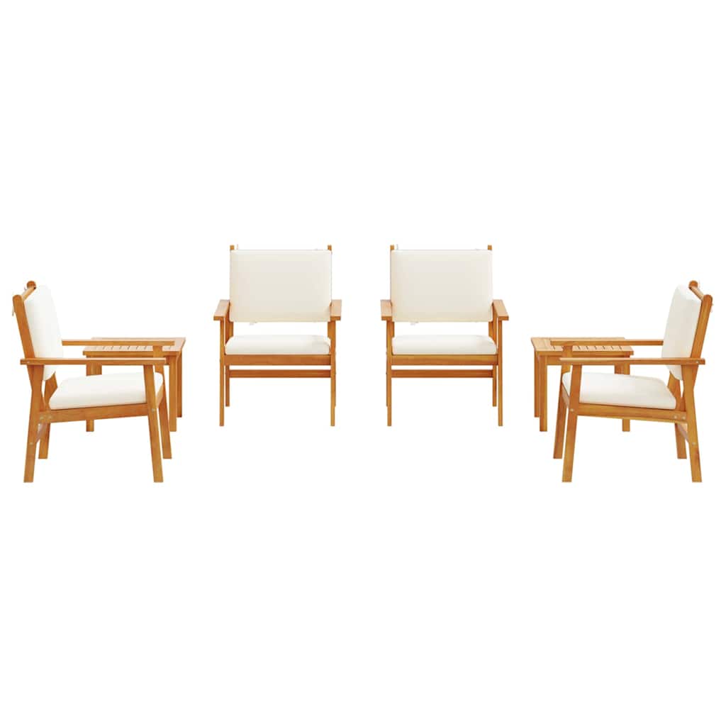 Hagesofa Set 6 pcs Brun 45 x 45 x 38cm Massivt akasietre