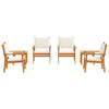 Hagesofa Set 6 pcs Brun 45 x 45 x 38cm Massivt akasietre