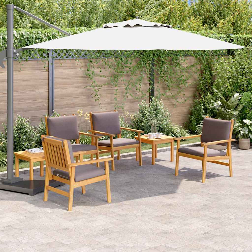 Hagesofa Set 6 pcs Brun 45 x 45 x 38cm Massivt akasietre