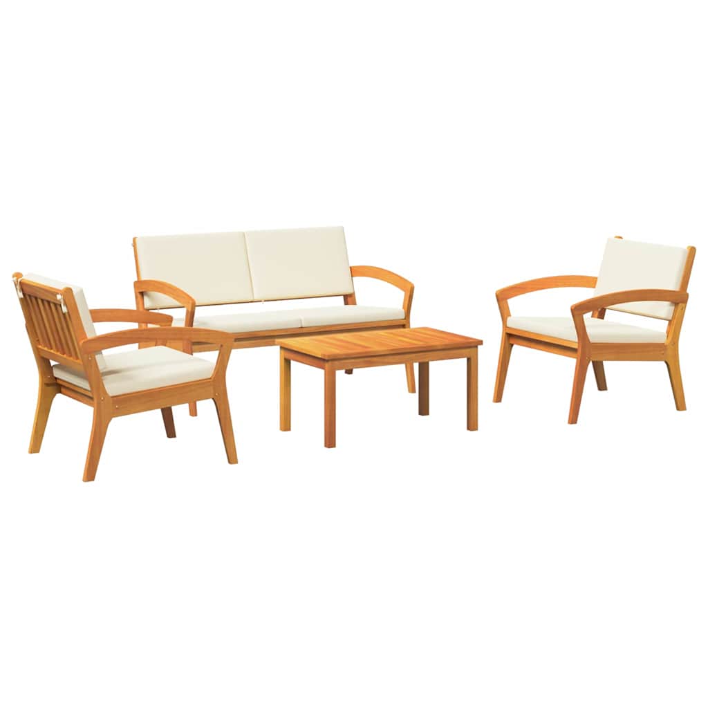 Bistrosett 4 pcs Brun 75 x 45 x 38cm Massivt akasietre