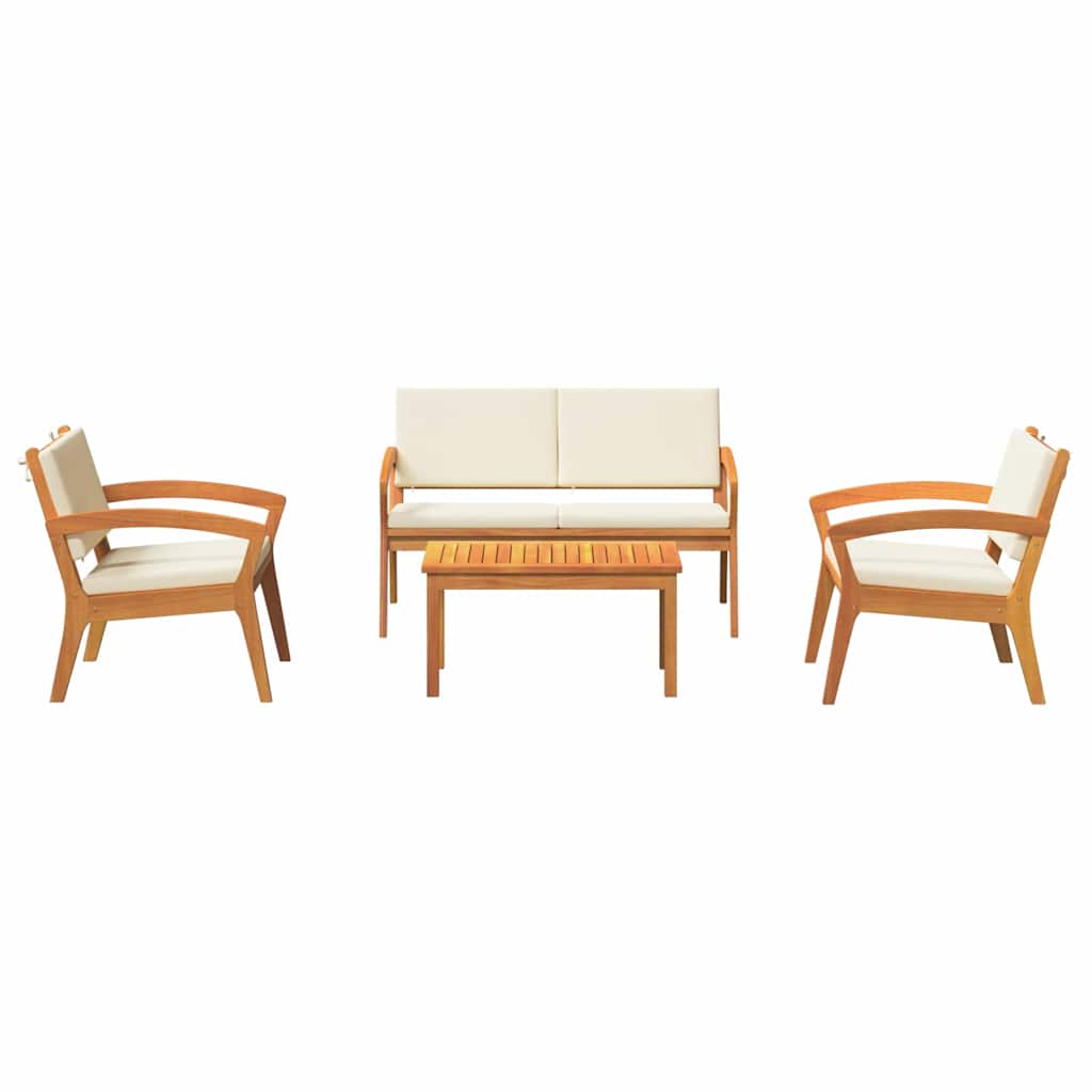 Bistrosett 4 pcs Brun 75 x 45 x 38cm Massivt akasietre