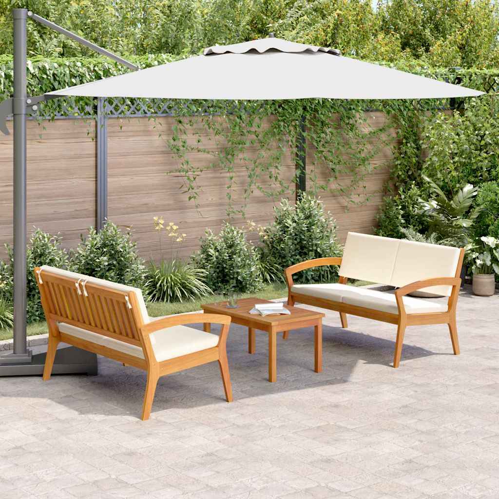 Bistrosett 3 pcs Brun 75 x 45 x 38cm Massivt akasietre