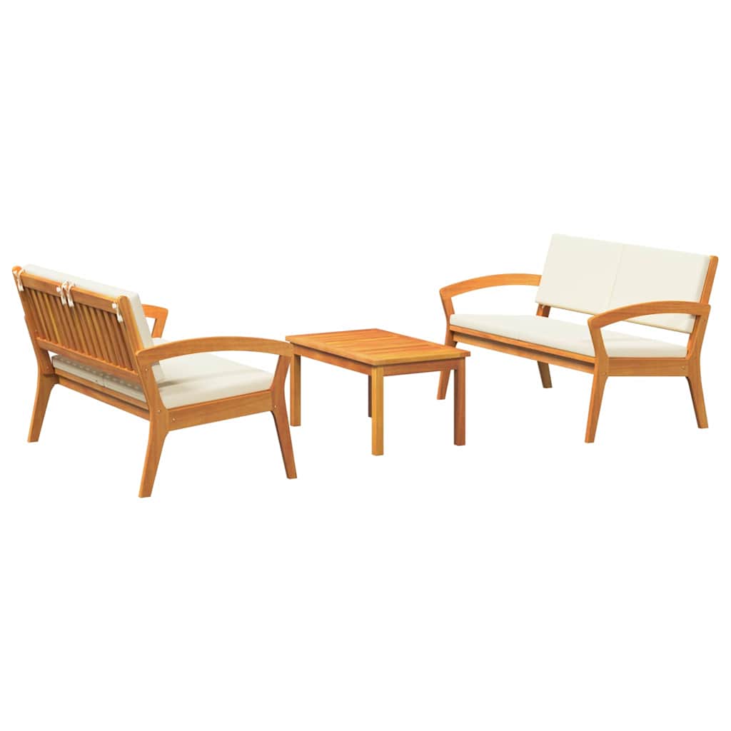 Bistrosett 3 pcs Brun 75 x 45 x 38cm Massivt akasietre