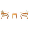 Bistrosett 3 pcs Brun 75 x 45 x 38cm Massivt akasietre