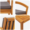 Bistrosett 3 pcs Brun 75 x 45 x 38cm Massivt akasietre