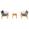 Bistrosett 3 pcs Brun 75 x 45 x 38cm Massivt akasietre