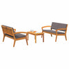 Bistrosett 3 pcs Brun 75 x 45 x 38cm Massivt akasietre