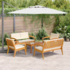 Bistrosett 5 pcs Brun 75 x 45 x 38cm Massivt akasietre