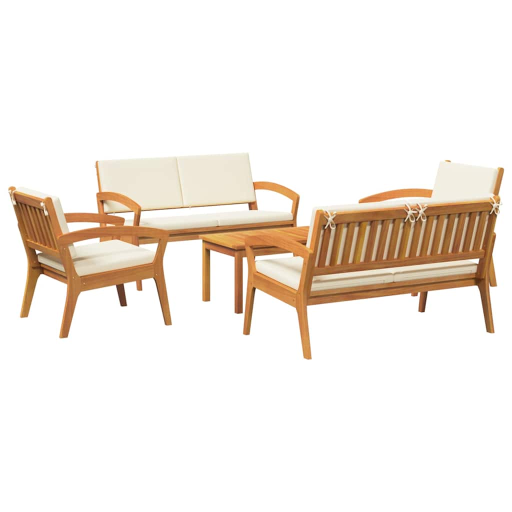 Bistrosett 5 pcs Brun 75 x 45 x 38cm Massivt akasietre