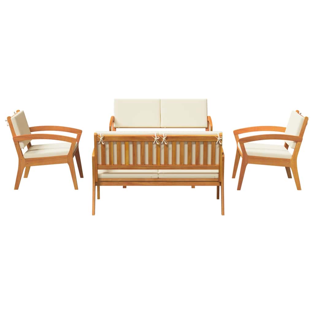 Bistrosett 5 pcs Brun 75 x 45 x 38cm Massivt akasietre