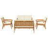 Bistrosett 5 pcs Brun 75 x 45 x 38cm Massivt akasietre