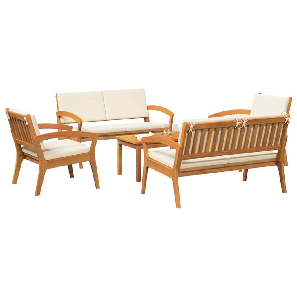 Bistrosett 5 pcs Brun 75 x 45 x 38cm Massivt akasietre