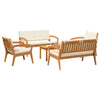 Bistrosett 5 pcs Brun 75 x 45 x 38cm Massivt akasietre