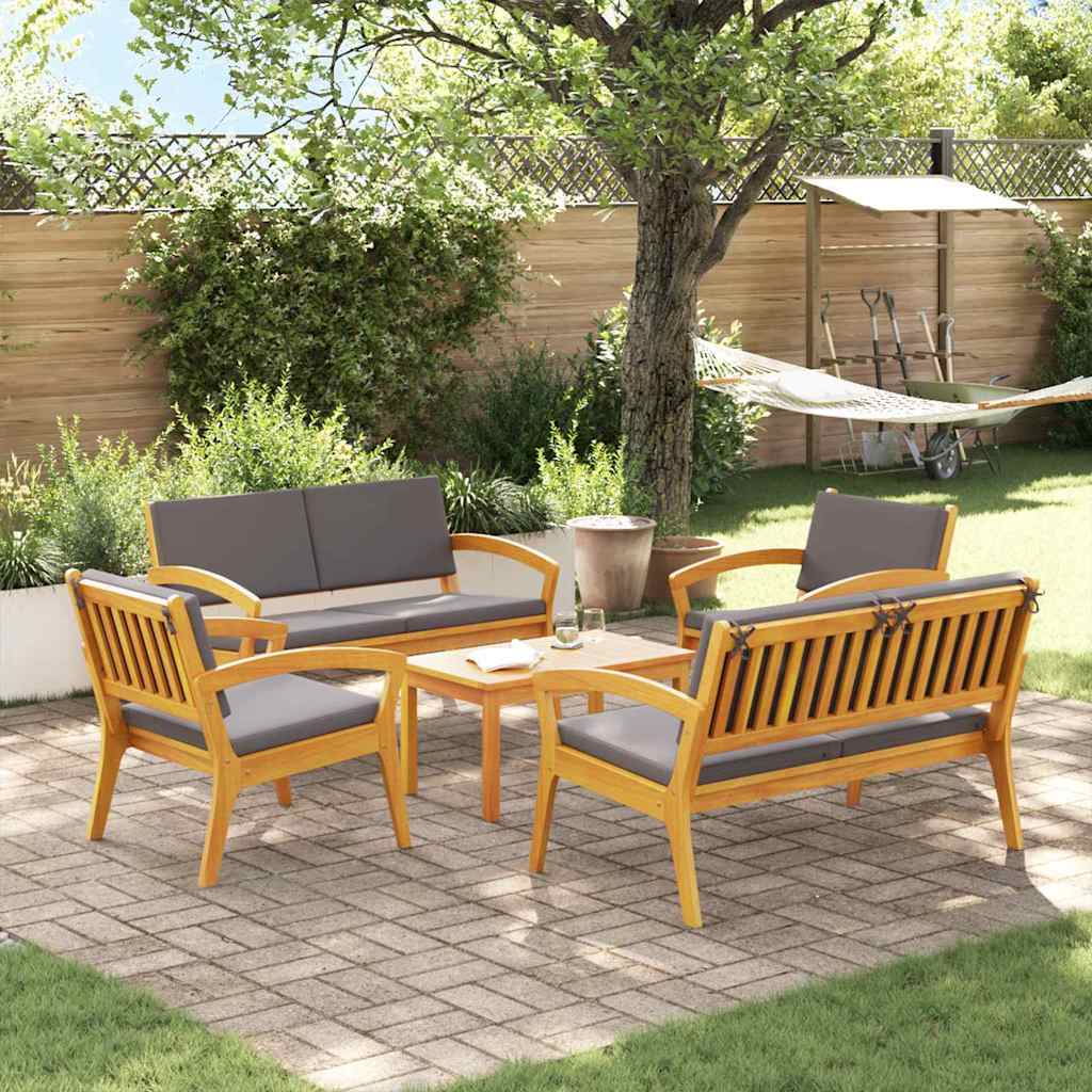 Bistrosett 5 pcs Brun 75 x 45 x 38cm Massivt akasietre