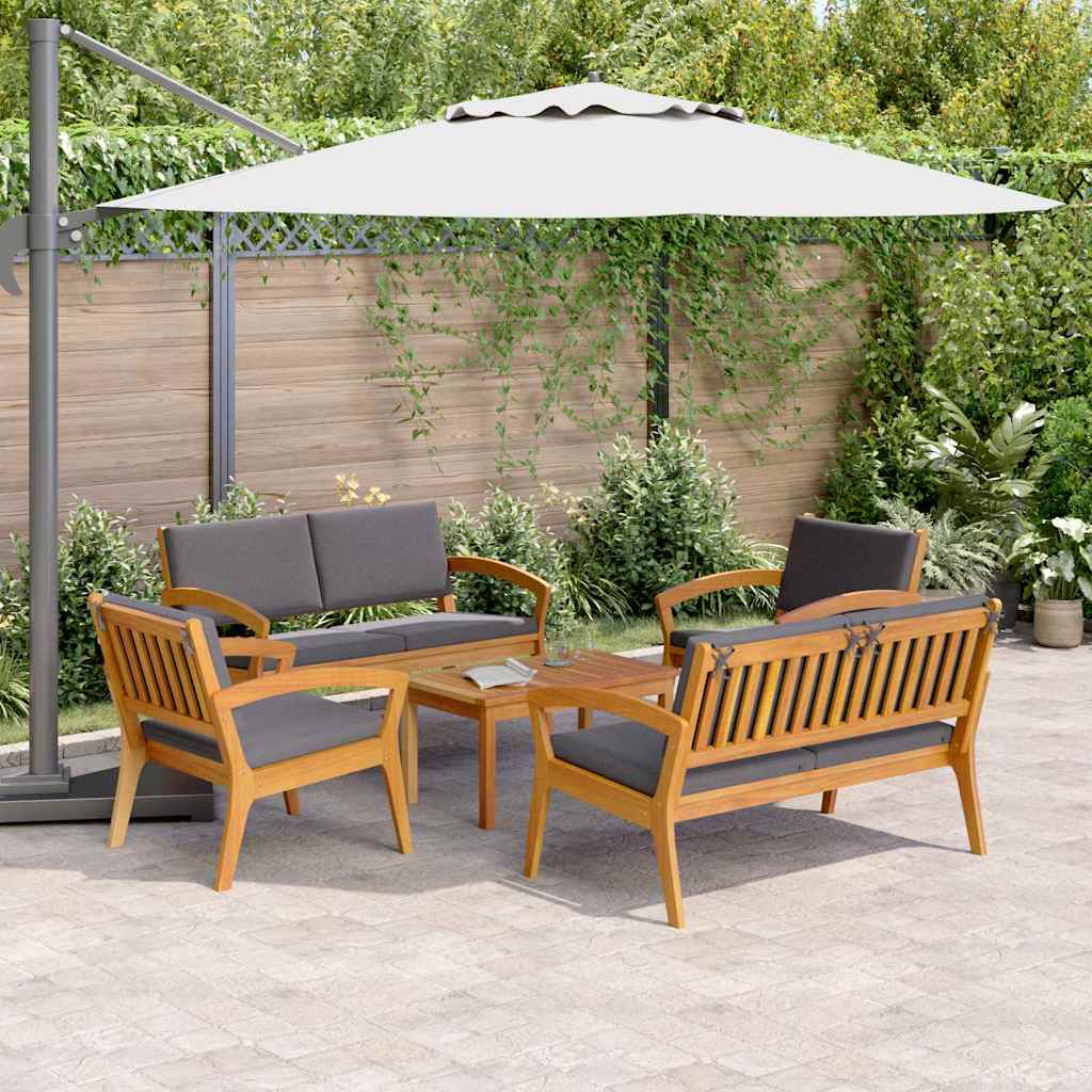 Bistrosett 5 pcs Brun 75 x 45 x 38cm Massivt akasietre