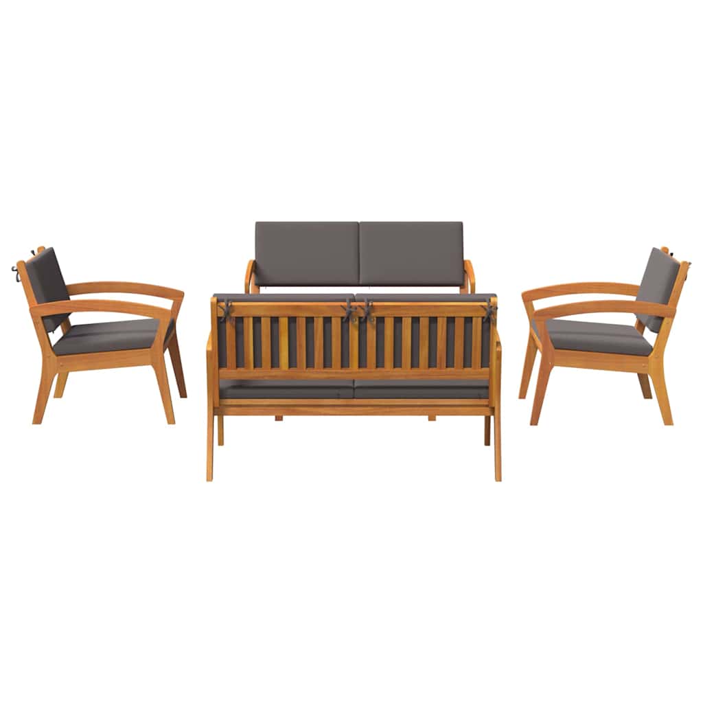 Bistrosett 5 pcs Brun 75 x 45 x 38cm Massivt akasietre