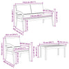 Bistrosett 5 pcs Brun 75 x 45 x 38cm Massivt akasietre