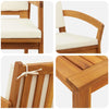Bistrosett 5 pcs Brun 45 x 45 x 38cm Massivt akasietre