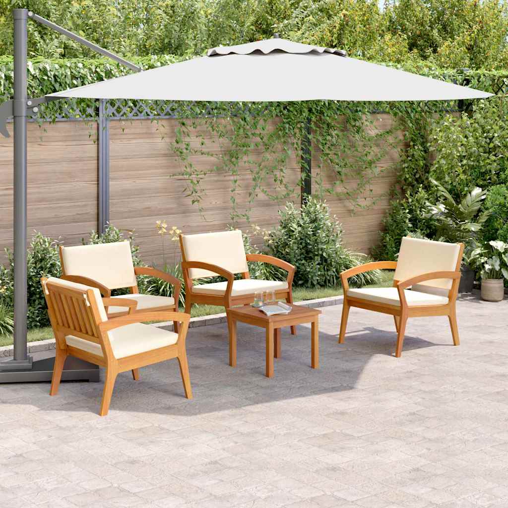 Bistrosett 5 pcs Brun 45 x 45 x 38cm Massivt akasietre