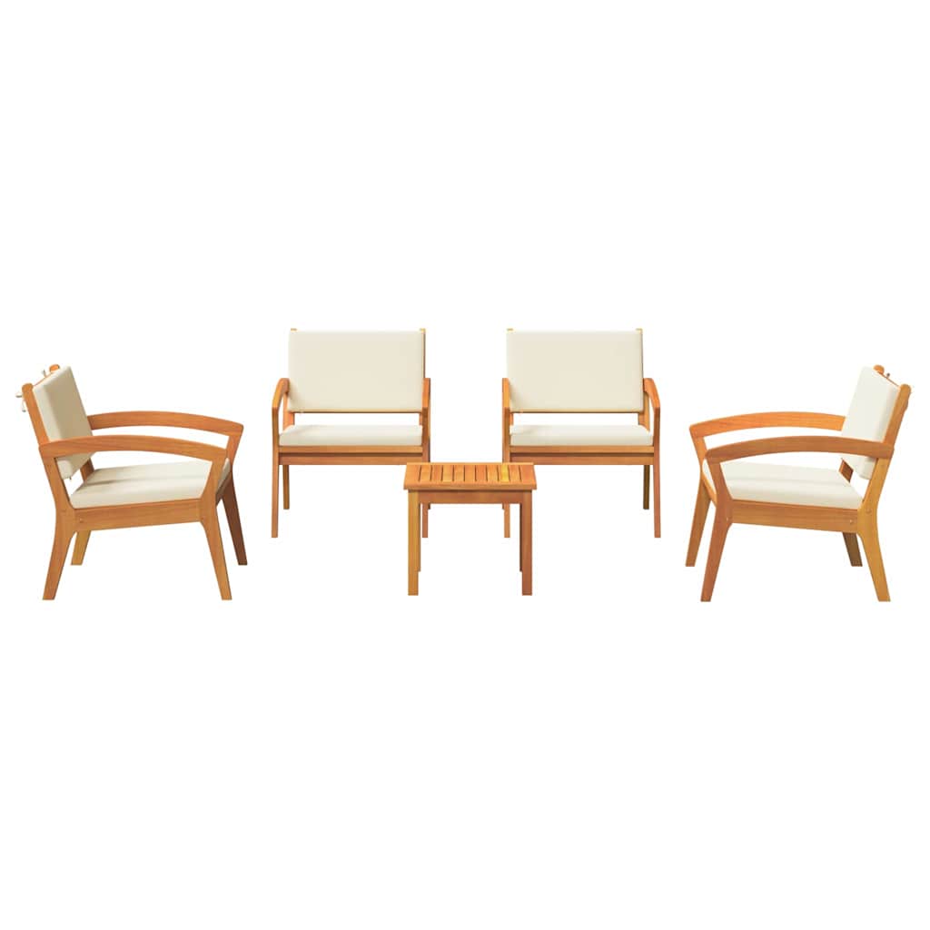 Bistrosett 5 pcs Brun 45 x 45 x 38cm Massivt akasietre