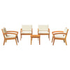 Bistrosett 5 pcs Brun 45 x 45 x 38cm Massivt akasietre