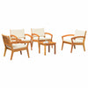 Bistrosett 5 pcs Brun 45 x 45 x 38cm Massivt akasietre