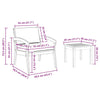 Bistrosett 5 pcs Brun 45 x 45 x 38cm Massivt akasietre