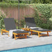 Solstol 2 stk. Solid akasietre Brun