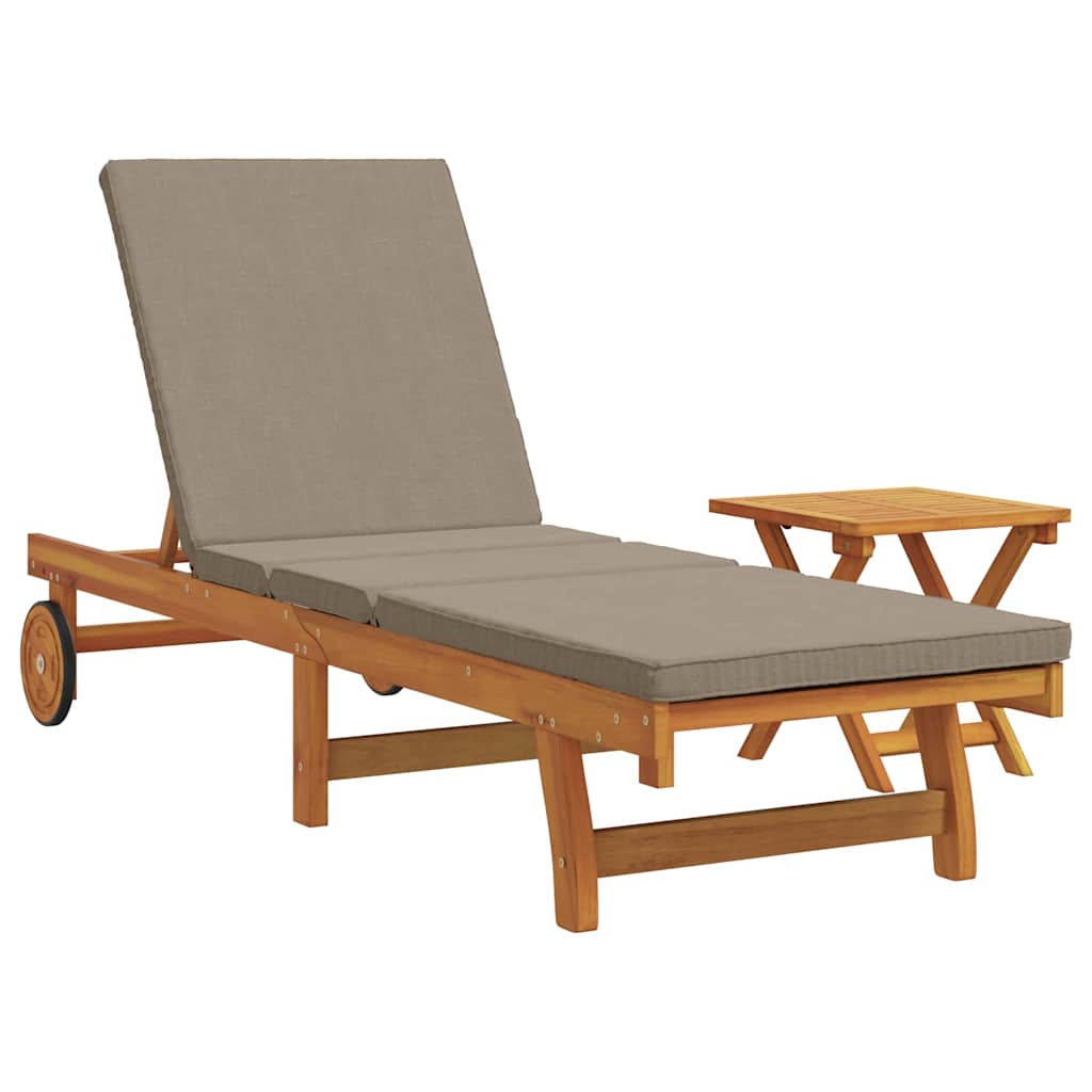 Solstol 1-person 2 pcs Brun Solid akasietre vidaXL